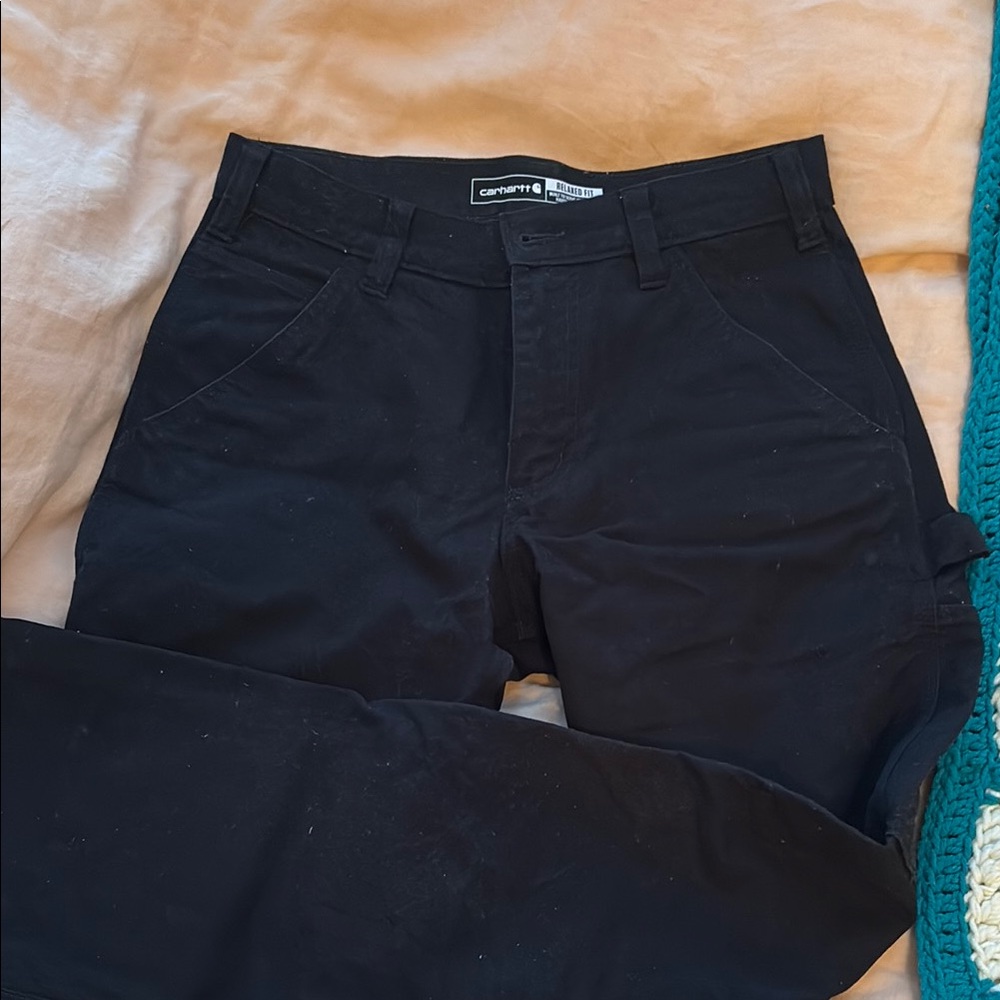 Carhartt Black Pants - Relaxed Fit Mid-Rise